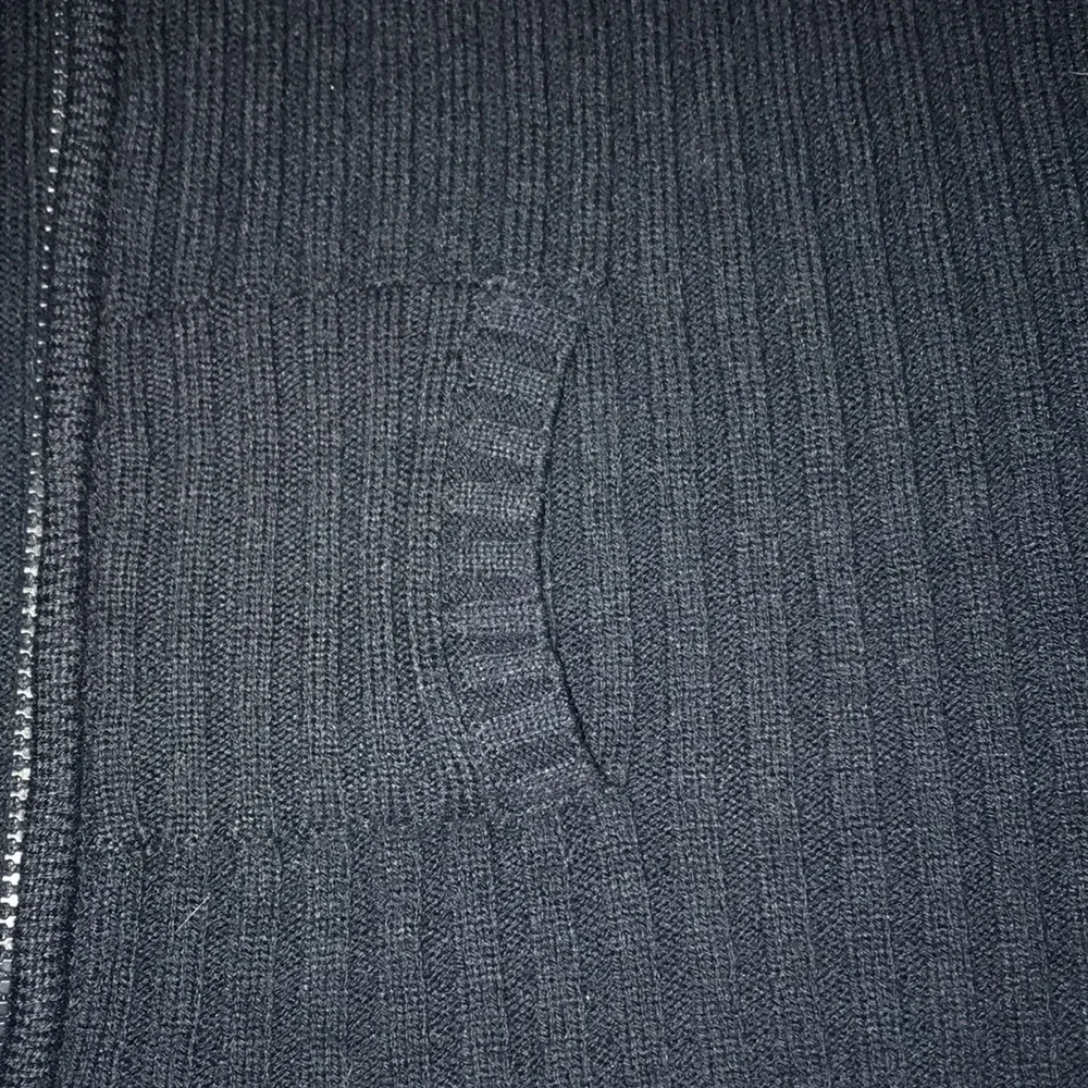 𝅺DOCKERS zip up hooded knit sweater dark navy 2 pockets size L